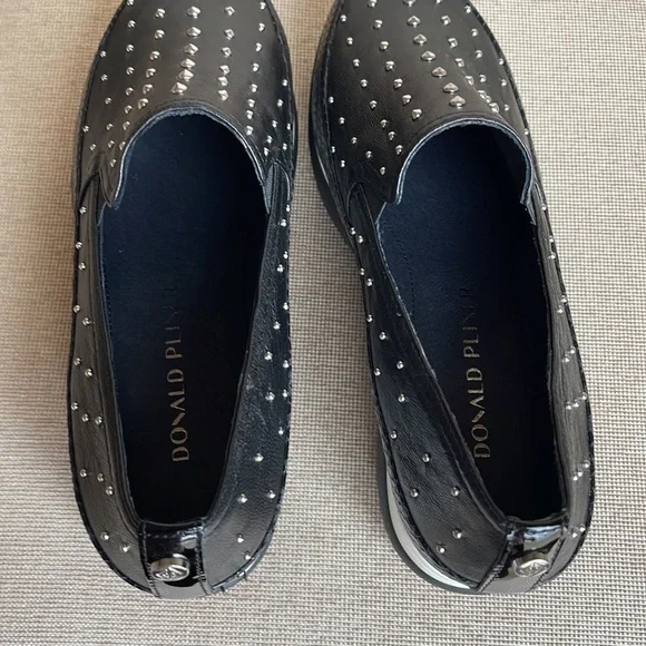 NWOT DONALD PLINER LIZZEE COMFY SLIP ON STUDDED PLATFORM LEATHER SHOES SIZE 8M - Picture 10 of 17